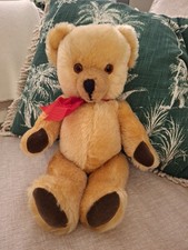 Teddy Bear! 15 In. Vintage Pedigree Mohair . Jointed. Teddy. Bells In Ears!