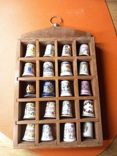 Wooden Thimble Display Case