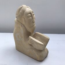 Handmade Moroccan Carved Stone Book End. Unique Crafted North African Statuette