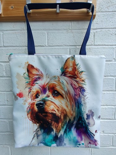Tote bag yorkie dog grocery - tote,