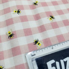 Pink gingham picnic and bees