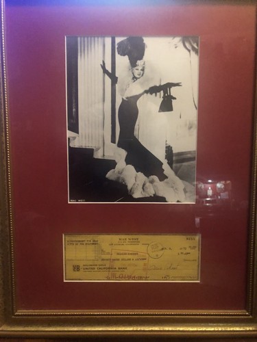 Mae west signed check sexy - west,