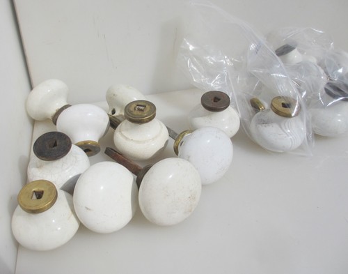 Vintage ceramic door knob - door,
