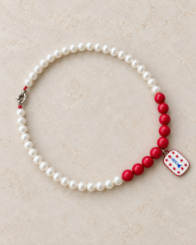 Handmade genuine pearl red - handmade, &
