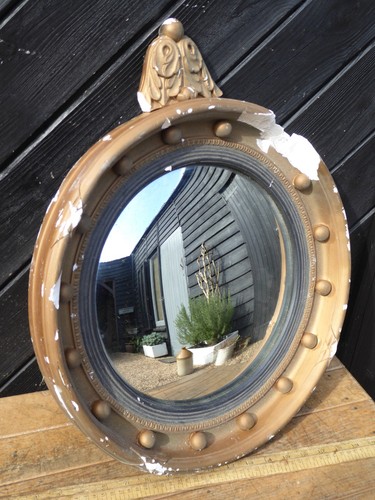Antique convex mirror - mirror,
