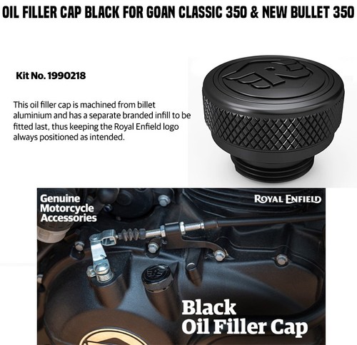 Oil filler cap black - filler, for