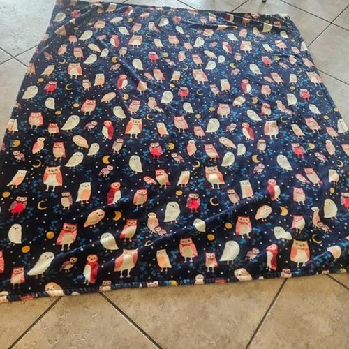 Owl and moon fleece soft - soft, throw