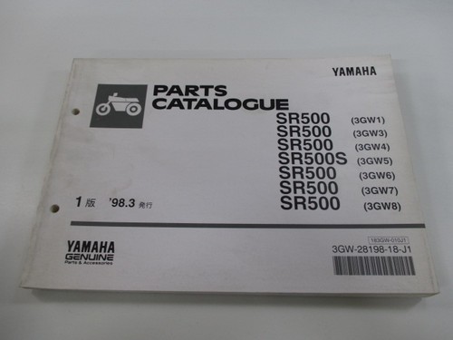 Sr500 sr500s parts list 1st - list,