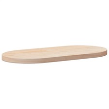 WALPLUS Table Top Solid Pine Wood Oval Rustic Surface Dining Top 90x45x2.5 cm