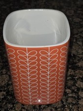 Orla Kiely Ceramic Utensil Pot (linear stem tomatoe pattern) persimmon