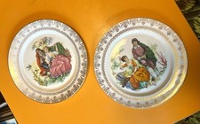 Gainsborough Bone China 2 Plates Vintage VGC Made In England