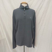 FatFace Mens Blue Grey quarter zip 100% cotton Sweatshirt size Extra Large XL