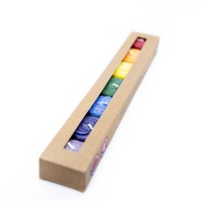7 Chakra Tea Light Candles Scented 100% pure Palm Wax essential oils Ritual Yoga