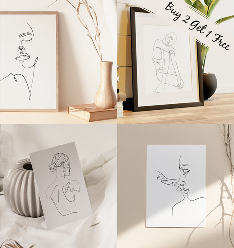 Abstract continuous line - abstract, art