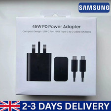 Samsung Galaxy Official 45W Super Fast Charger 2.0 with USB-C to C Data Cable