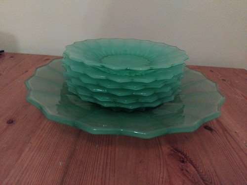 Gorgeous bagley glass plate - bagley,