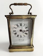 Harrods Ltd London — Antique French Brass Carriage Clock (c.1900)