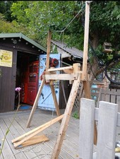 Vintage Treadle Lathe Large