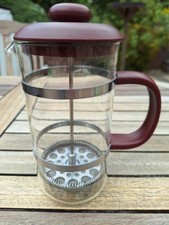 La Cafetiere 8 Cups Coffee French Press Burgundy Lid and Handle  Classic Large