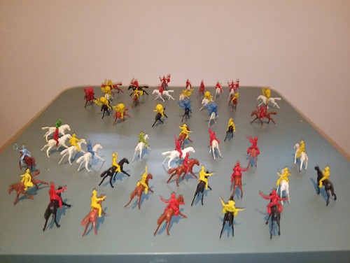 Vintage 1970s plastic cowboys - vintage,