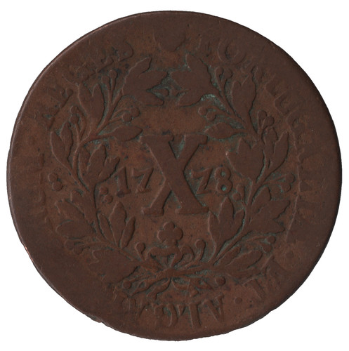1778 portugal reis coin - 10,