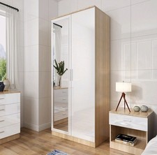 2 Door Wardrobe with Mirror