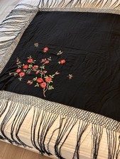 1920s Antique Black Silk