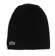 Lacoste Mens Beanie Hat Black