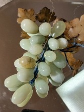 Vtg Carved Jade Cluster Of