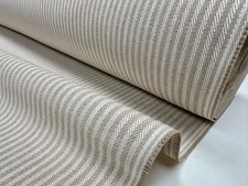Herringbone Ticking Stripe Fabric Linen Look Lines Cushion Material - 140cm Wide