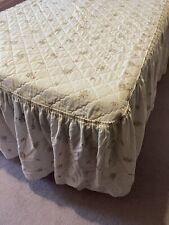Vintage St Michael Single Bed Top CoverThrow Bedspread Bed Skirt Quilted Floral