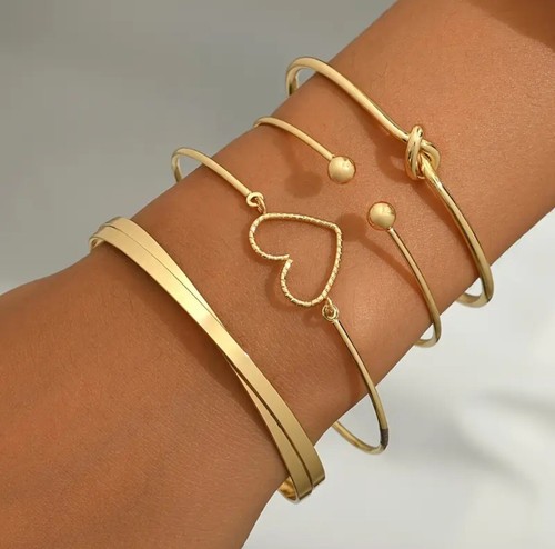 Set golden bracelet - 4, bangles