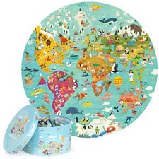 Kids Jigsaw Puzzle 150 Pieces boppi World Map Atlas with 100% Recycled Card