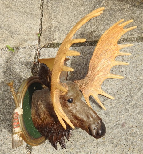 Vintage plastic moose head - plastic,