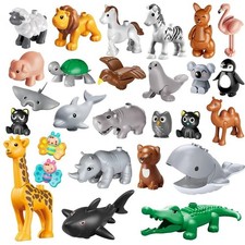 26Pcs/Set Big Size Figure Animals Block Farm Series Big Building Blocks Animals