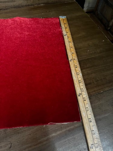 Red real mohair velvet - real,