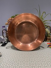 Large Vintage French Copper  Jam Pan 46.5 Cm Diameter