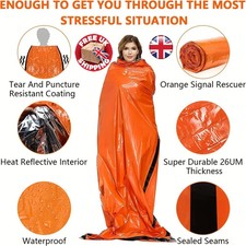 Portable Emergency Survival Sleeping Bag Mylar Thermal Bivvy Sack Camping Gear