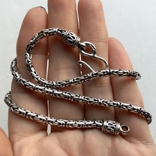 SUARTI BA Sterling Silver Bali Byzantine Necklace 46cm 3.5mm 27.95g Hallmarked