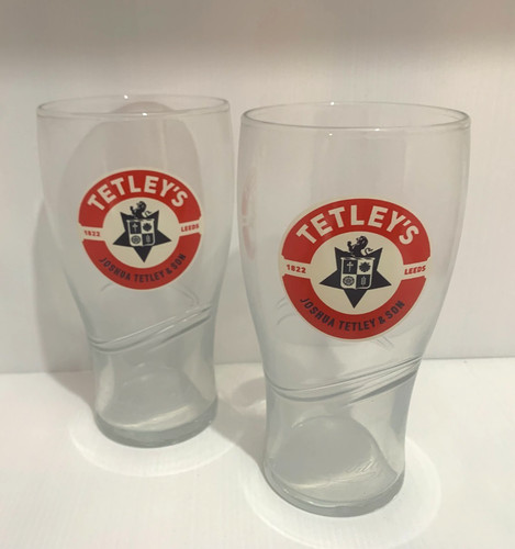 Tetley bitter pint glasses - tetley’s,
