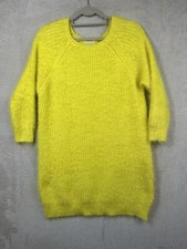 River Island Oversized Jumper Dress Yellow Women’s Size 10 Mohair Style
