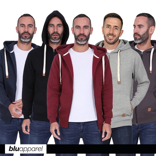 Mens zip fleece hoodie - fleece,