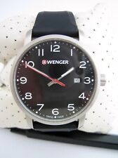 WENGER MENS AVENUE WATCH 01.1641.101 STAINLESS STEEL SILICONE GENUINE SWISS