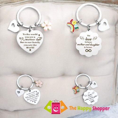 Silver mum keyring - keyring, present