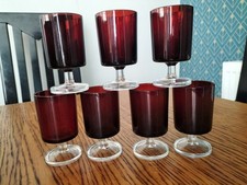 Vintage Retro 1970s Ruby Red