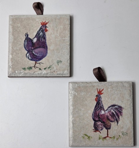 Two hand painted - ,