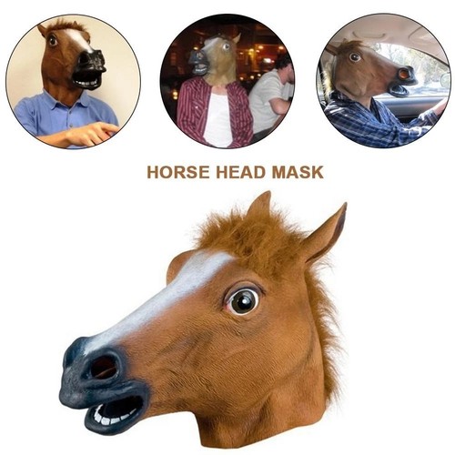 Full head horse mask halloween - full,