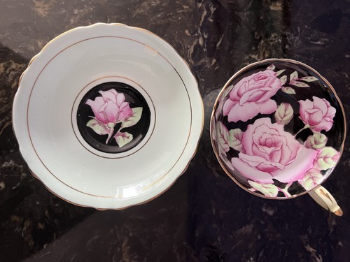 Paragon cabbage rose tea cup - cabbage,
