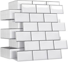 5x Self Adhesive 3D Tile Stickers For Kitchen & Bathroom Wall Backsplash 30x30cm