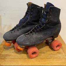 Vintage 80’s Retro Quad Skates Blue Size UK 7 EU 41